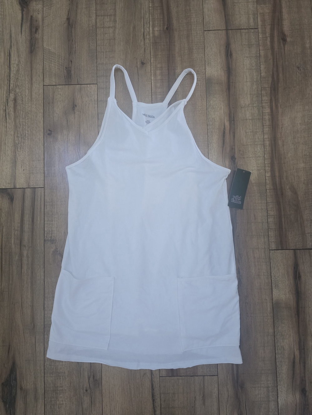 Women’s White Racerback Tank Romper